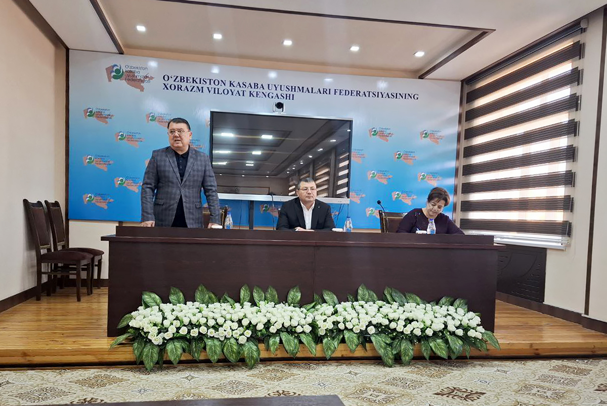 Xorazmda kasaba uyushmalari hisobot-saylov konferensiyalariga bag‘ishlangan seminar o‘tkazildi