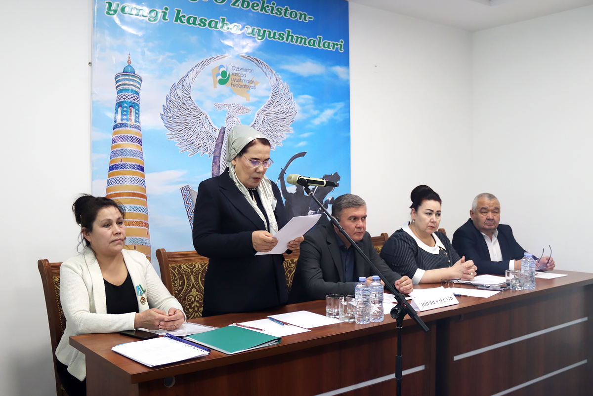 “Xorazmteks” MChJda boshlang‘ich kasaba uyushmasining hisobot-saylov konferensiyasi o‘tkazildi