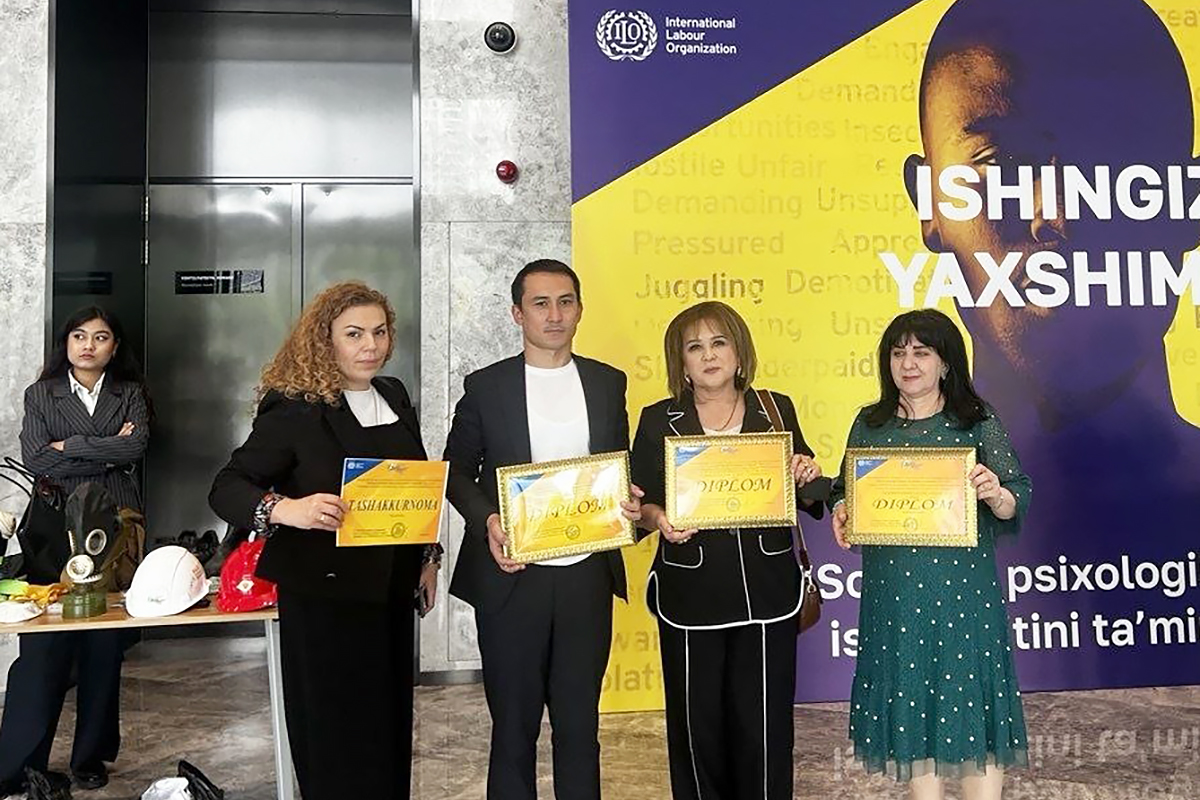 Тошкентда меҳнат муҳофазасига бағишланган кўрик-танлов ғолиблари тақдирланди